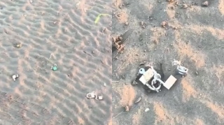 Xəzərin suyu çəkildi, elə şeylər üzə çıxdı ki…- VİDEO 