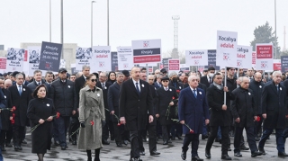 Bakıda bugünkü Xocalı yürüşündən - FOTOLAR 