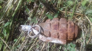 Tərtərdə əl qumbarası aşkarlanıb - FOTO 