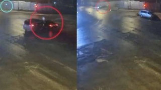 Yüksək sürət, qırmızıda hərəkət və yolayrıcında dəhşətli qəza - VİDEO