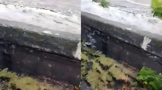 Zaqatalada Talaçaydan sel keçib: Təhlükəli vəziyyət yaranıb - FOTO 