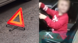 Səkkiz yaşlı uşaq sükan arxasına keçib iki maşını vurdu - VIDEO 