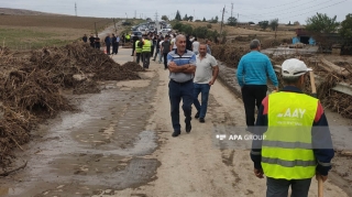 Bakı-Şamaxı-Yevlax avtomobil yolu qismən bərpa olunub   - FOTO