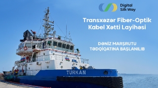 Transxəzər Fiber-Optik Kabel Xətti üzrə dəniz marşrutu tədqiqatına başlanıldı   - FOTO