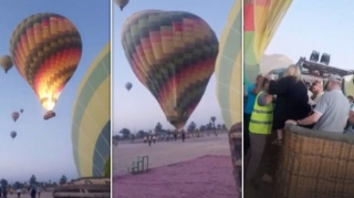 Misirdə turistlərlə dolu hava şarı yerə çırpıldı - ANBAAN VİDEO 