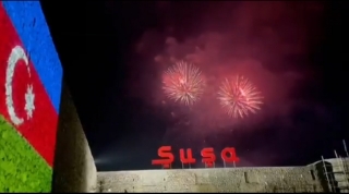 Şuşada atəşfəşanlıq olub  - VİDEO