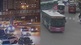 Paytaxtda piyada keçidindən istifadə etməyən şəxslər qəzaya səbəb oldu - REAL VİDEO  