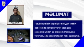 Füzulidə narkokuryerlik edən șəxs saxlanıldı   - FOTO - VİDEO
