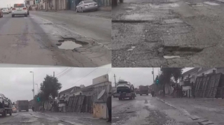 Avtobuslar dağılır, şəxsi maşınlar təhlükə yaradır... - Sabunçunun qorxunc yolları - VİDEO 