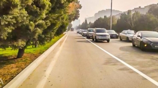 BNA Bakının bu küçəsində xüsusi avtobus zolağı təşkil etdi  - FOTO