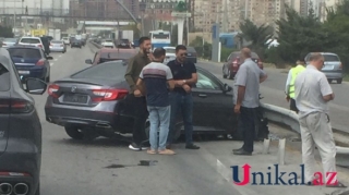 Bakı-Sumqayıt yolunda QƏZA - FOTO 