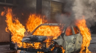 Bakıda "Hyundai"  yandı