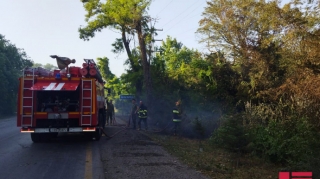 Xaçmazda meşəlik ərazidə baş vermiş yanğın söndürülüb 