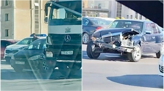 Şərurda qəza: “Mercedes” və “Nissan” toqquşdu   - VİDEO