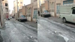 Təbrizdə yolları buz bağladı: Soydaşlarımızdan ETİRAZ   - VİDEO