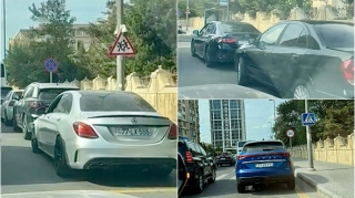 Bu ərazidə sürücülər yol nişanını, dayanacağı, piyada keçidini gözardı edirlər   - VİDEO