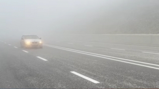 Qatı duman Muğanlı-İsmayıllı yolunda sürücülərə çətinlik yaratdı - VİDEO