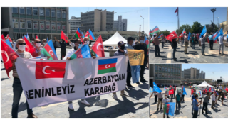 Dünyanın müxtəlif yerlərində Azərbaycan bayrağı   - FOTO