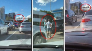 Qırmızı işıq yananda davaya başlayan sürücülər yaşılda barışdılar - VİDEO 