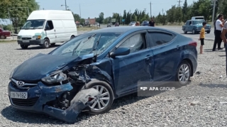Ağcabədidə iki "VAZ" toqquşdu, xəsarət alan var   - FOTO