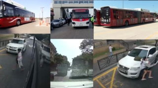 Avtobus sürücüləri sərnişinləri belə təhlükəyə atır  - VİDEO