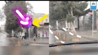 Duracağa qoyulan yol konusları taksi sürücülərinə maneə yaradır - VİDEO 