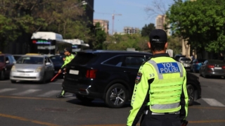 Yol polisi Bakıda gücləndirilmiş qaydada xidməti davam etdirir  - FOTO