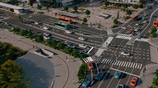 “Nərimanov”da avtobuslar üçün mübadilə mərkəzi yaradılır - FOTOLAR 