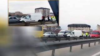 Sumqayıt-Bakı yolunda qəza - VİDEO 