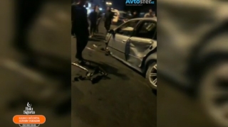 Metro yaxınlığında dəhşətli qəza baş verdi - avtomobillər tanınmaz hala düşdü   - VİDEO