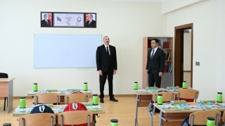 Prezident “Talıstan” liseyinin binasının açılışında - FOTO 