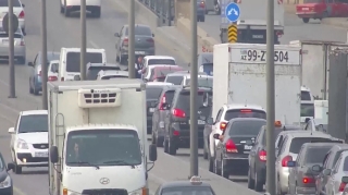 Ziya Bünyadov prospektində qəza olub, yolda sıxlıq yaranıb 