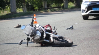 Авария в Баку, пострадал 40-летний мотоциклист