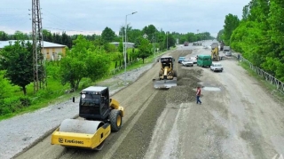 Реконструкция автодороги Огуз-Шеки  продолжается  - ФОТО - ВИДЕО