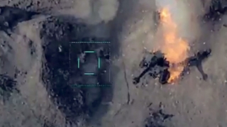 Vətən müharibəsində düşmənin artilleriya qurğularının məhv edilmə anı  - VİDEO