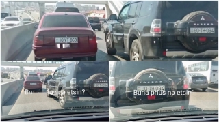 Qaydaları pozan  sürücü “Prius”a qəza təhlükəsi yaratdı  - VİDEO