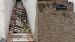 Bakının mərkəzində piyadaların “qeyri-adi” pilləkənlə  imtahanı   - VİDEO