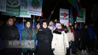 Xankəndi-Laçın yolunda etiraz aksiyası davam edir, şüarlar səsləndirilir