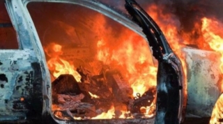 В Хызинском районе загорелся грузовик