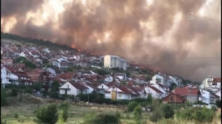 Daha bir ölkədə güclü yanğın   - FOTO