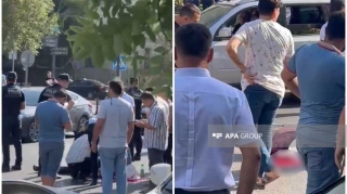 Bakıda avtomobil piyadanı vurub öldürdü   - VİDEO