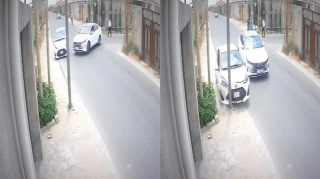 Yolayrıcında qəzaya səbəb olub qaçan "BYD" sürücüsü kameraya düşdü - VİDEO   