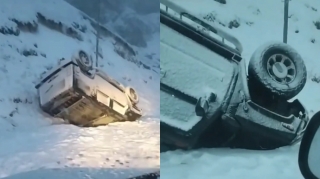 Şahdağ yolunda "Hummer"  AŞDI  - VİDEO