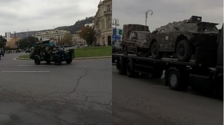 Zəfər paradında istifadə ediləcək texnikanın görüntüləri - VİDEO 