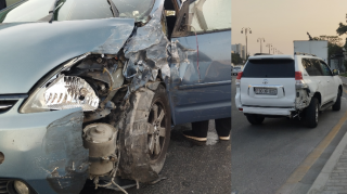 Heydər Əliyev prospektində yenə qəza; Qadın xəsarət aldı  - VİDEO