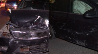 В Баку столкнулись два автомобиля, есть пострадавшие - ФОТО 