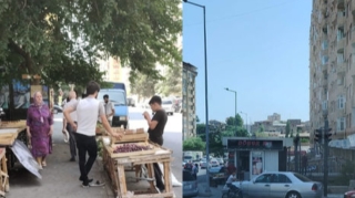 Bakının “yolkəsənlər”i:  Səkini meyvə-tərəvəz satanlar, piyada keçidini taksilər zəbt ediblər - FOTO 