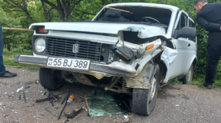 Şəmkirdə iki avtomobil toqquşdu   - FOTO - YENİLƏNİB