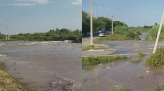 Bərdədə Yuxarı Qarabağ kanalında yarılma olub, iki kəndin ərazisini su basıb