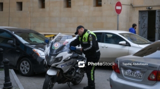 Bakıda polis motosikletinin qəzaya uğraması iddiasına DİN-dən CAVAB    - FOTO - VİDEO